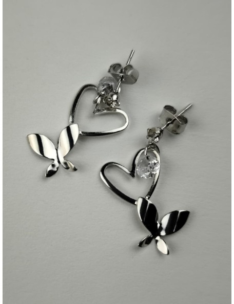 HEART AND BUTTERFLY SILVER