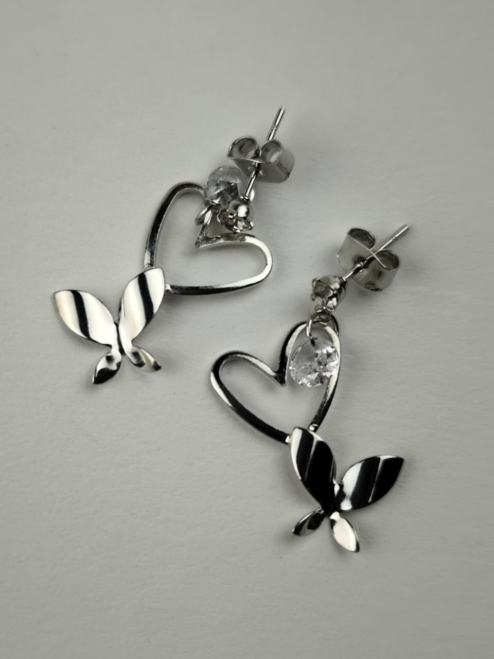 HEART AND BUTTERFLY SILVER