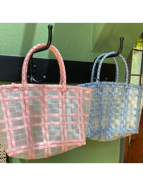 BOLSO ROSA Y AZUL